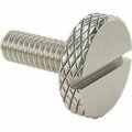 Bsc Preferred Knurled-Head Thumb Screw Slotted Stainless Steel Low-Profile 1/4-20 3/4 Long 3/4 Diameter Head 91746A744